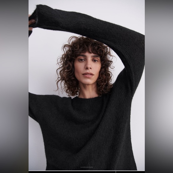 Zara alpaca & wool blend hairy sweater oversized - Picture 10 of 12